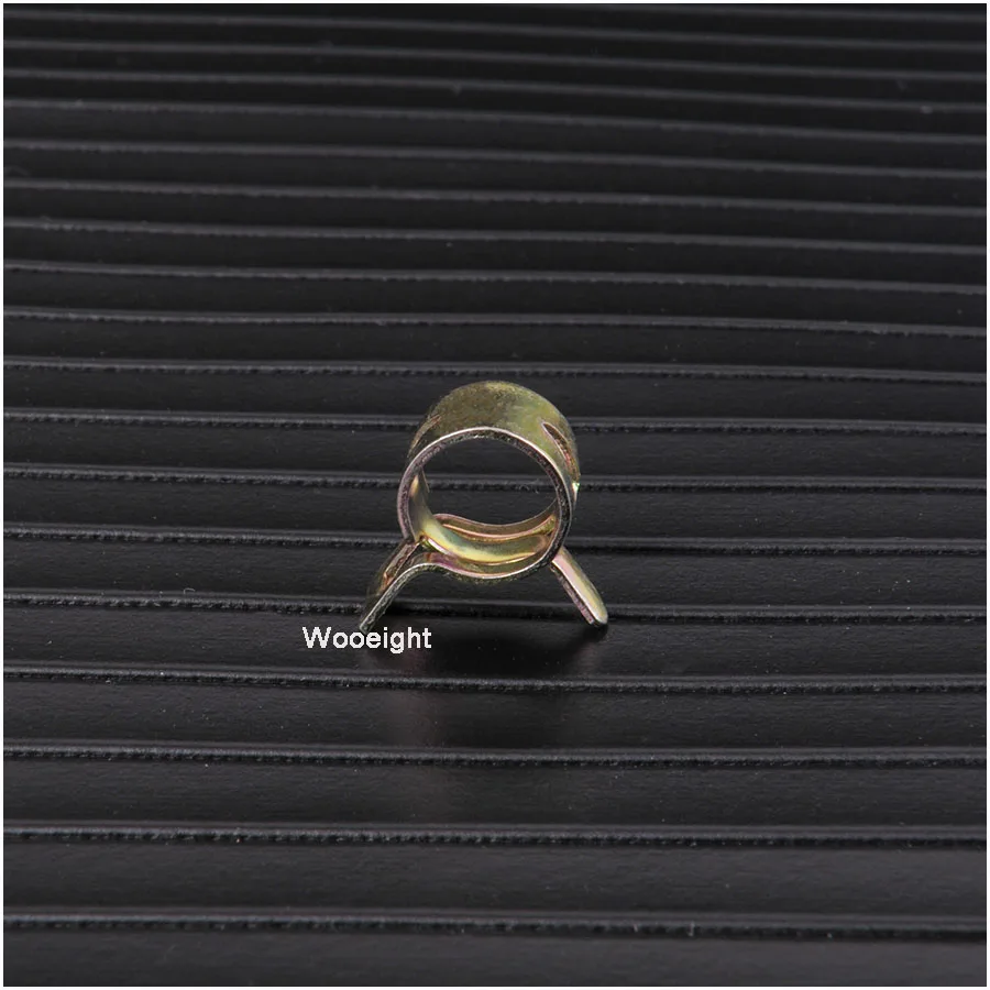 10 Pcs 10mm Vacuum Spring Band Type Fuel Oil Water CPU Hose Silicone Clip Pipe Tube for Band Clamp Metal Fastener Assortment Kit (7)