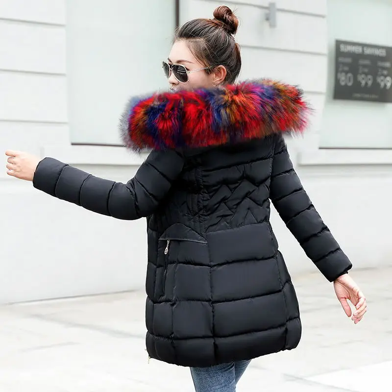 Женская куртка, Большая Меховая парка, женская зимняя куртка с капюшоном, новинка, женский пуховик, зимнее пальто для женщин, размер S-3XL, Casaco Feminino