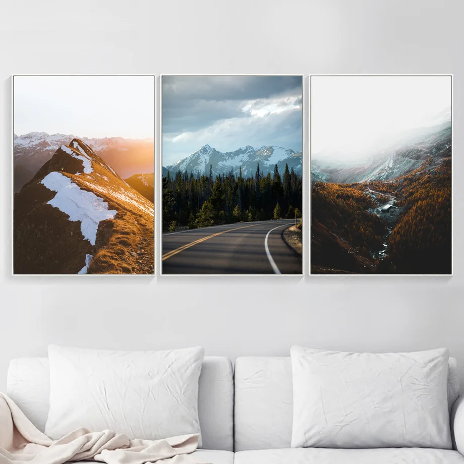 Ice-Mountain-Road-Pine-Forest-Wall-Art-Canvas-Painting-Landscape-Nordic-Posters-And-Prints-Wall-Pictures(2)