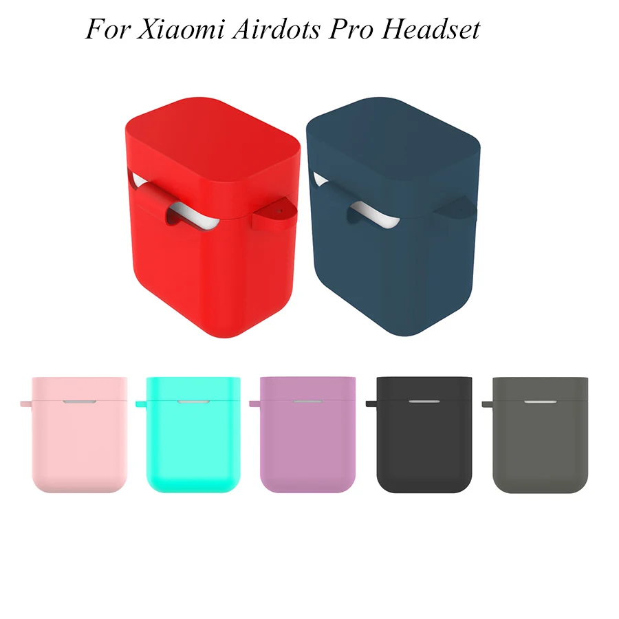 

Silicone Case for Xiaomi Airdots Pro Earphone Protective Cover with Hook for Xiaomi Air Bluetooth Headset Accessories