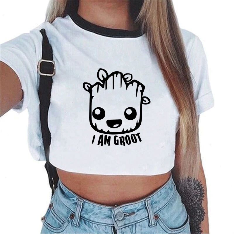 Dámské Crop Top tričko GROOT