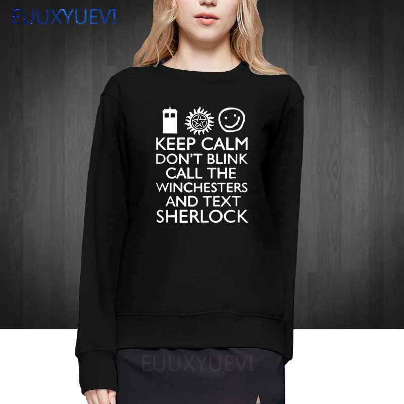 

New Supernatural TV Series Winchester Bros Sam Dean Castiel women top quality Funny Cotton Sweatshirts hoodies pullover