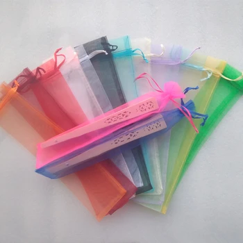 

Featured craft sandalwood hand fan with organza bag for ladies