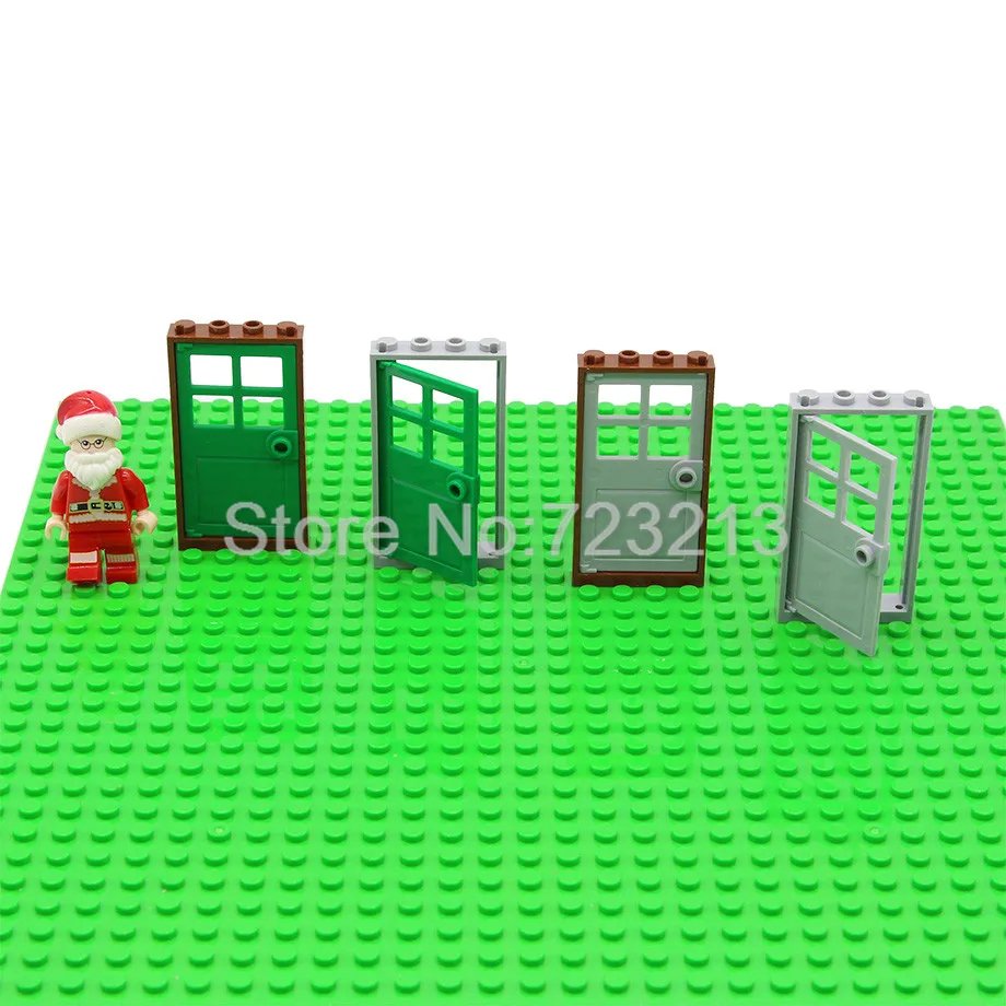 

Door And Windows Legoinglys Set House MOC DIY Brick Accessories Parts Grey Green Building Blocks Assemble Model Kits for Kid