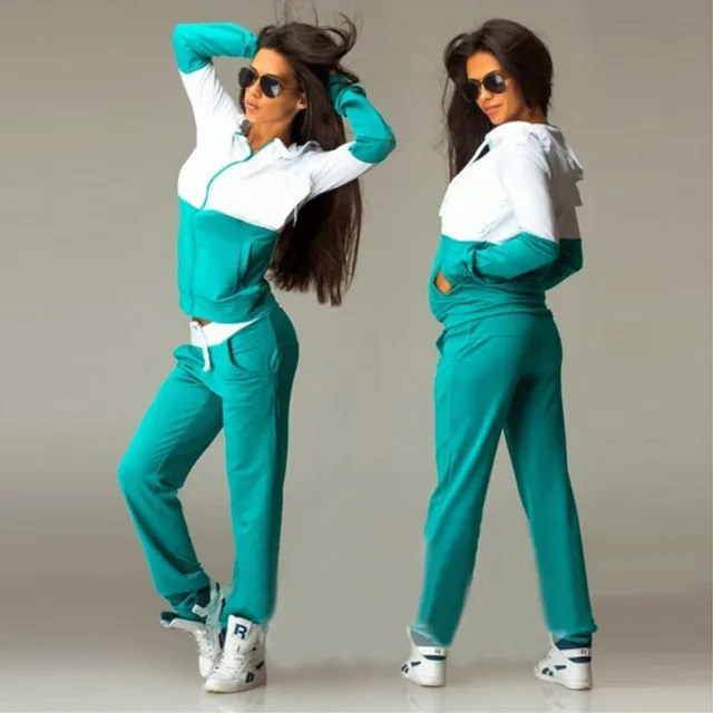 US $11.10 2018 Womens Sports Suits Fall Winter Tracksuit Sexy 2 Piece Set Hoodie and Pants Clothing Sets For