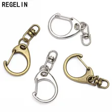 REGELIN античный бронзовый соединитель застежки брелок разделение кольцо для ключей брелки-цепочки 20 шт./лот DIY Брелки выводы