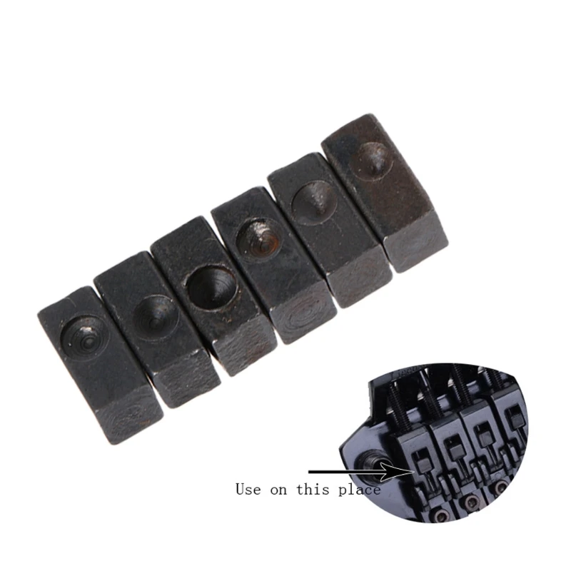 

6 Pcs/set Electric Guitar Tremolo Bridge Saddle Clamp Locking String Insert Block
