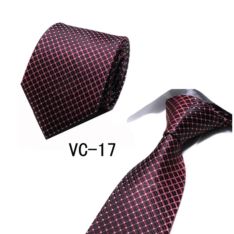 Модные 8 см галстуки для мужчин сплошной цвет галстуки тонкий жаккард дизайнер моды мужской съемный воротник бизнес рубашка Аксессуары