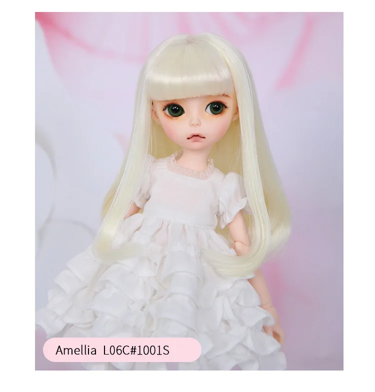 Парик для куклы bjd shinee LutsbjdlHoney Delf Размер 5-6 дюймов 1/6 высокотемпературный прямой парик для шарнирной куклы Прекрасный парик для красоты L06C