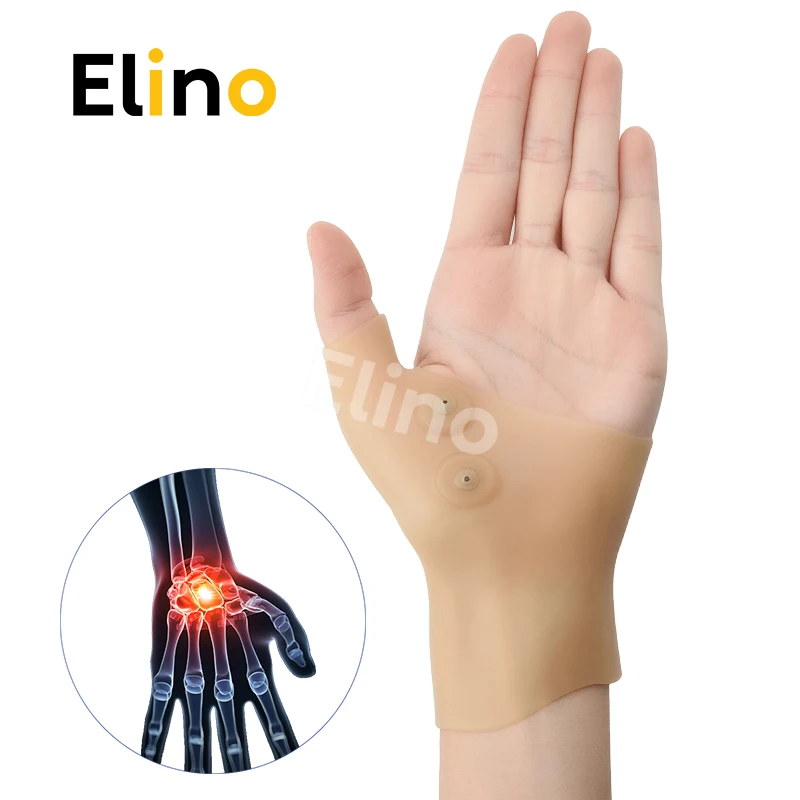 

Elino 1 Pcs Magnetic Therapy Wrist Protection Sleeve Splint Wrist Thumb Support Elastic Protection Hand Cover Insoles