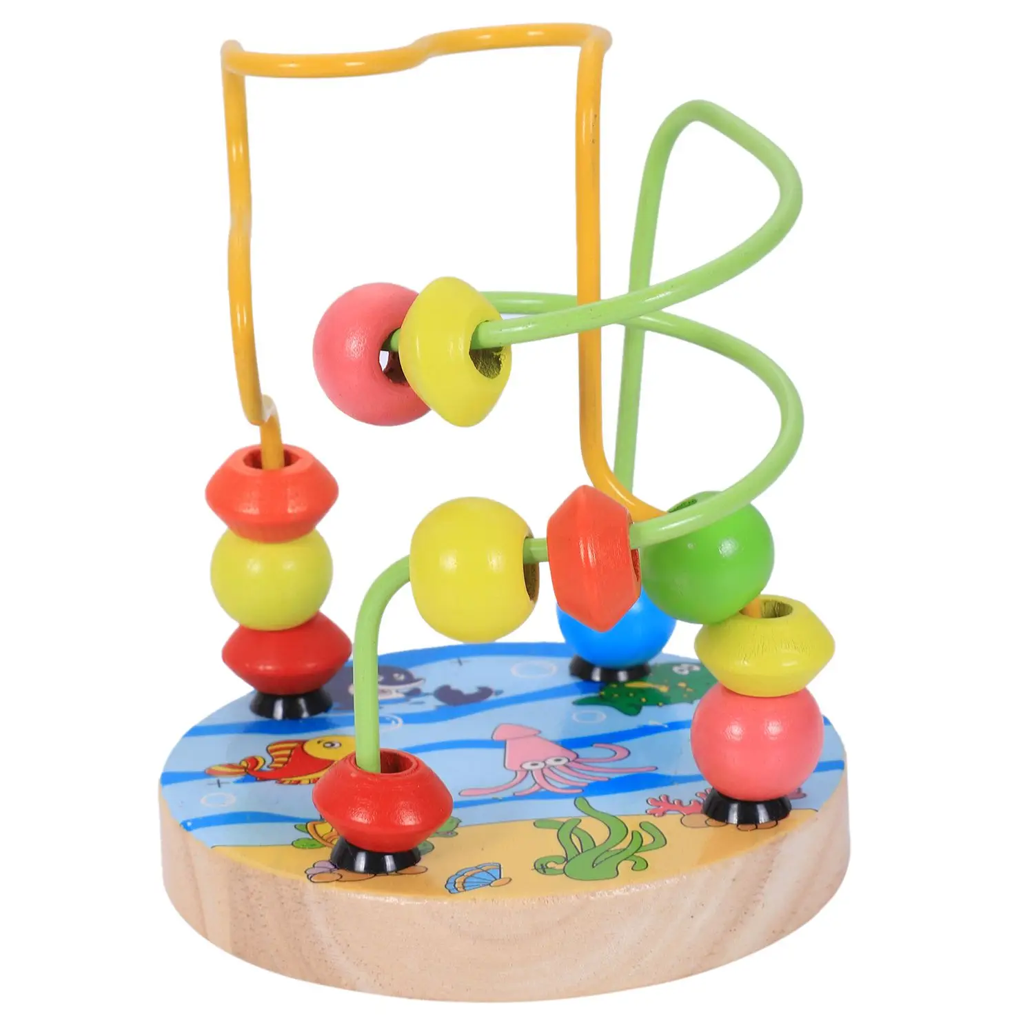 MWZ брендовые Деревянные игрушки Монтессори для маленьких мальчиков и девочек, Обучающие деревянные игрушки с бисером для детей, детские игрушки, подарки, океан