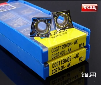 

KORLOY Turning tools carbide Insert CCGT120404-AK H01 Cemented Carbide Inserts for aluminum From Korea milling cutter