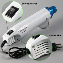 220 В 300 Вт DIY горячего воздуха пистолет тепловой пистолет Электроинструмент с опорное место для усадки пластика FIMO Dinks