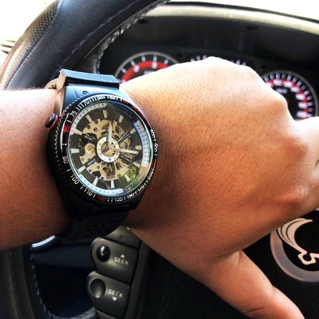 Forsining 2016 obrotowy bezel Sport Design silikonowy zespół mężczyźni zegarki Top Brand Luxury automatyczny czarny Fashion casual zegarek zegar tanie i dobre opinie Mechanical Wristwatches Okrągłe No waterproof Szklane Papieru 45mm GMT963 Silikonowe Automatic Self-Wind Klamra 24cm Strumień światła Forsining 2016 obrotowy bezel Sport Design silikonowy zespół mężczyźni zegarki Top Brand Luxury automatyczny czarny Fashion casual zegarek zegar tanie i dobre opinie Mechanical Wristwatches Okrągłe No waterproof Szklane Papieru 45mm GMT963 Silikonowe Automatic Self-Wind Klamra 24cm Strumień światła