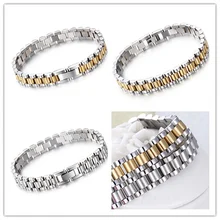 Цена Новинка 8,4" горячая Распродажа изысканные модные ювелирные изделия из нержавеющей стали 10 мм браслет для мужчин женщин серебро золото