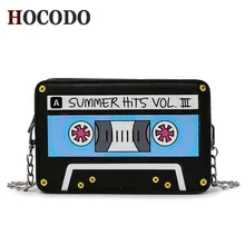 HOCODO, новинка, Женская Ретро индивидуальная маленькая сумка через плечо с радио принтом, Повседневная мультяшная женская сумка на цепочке, сумка через плечо