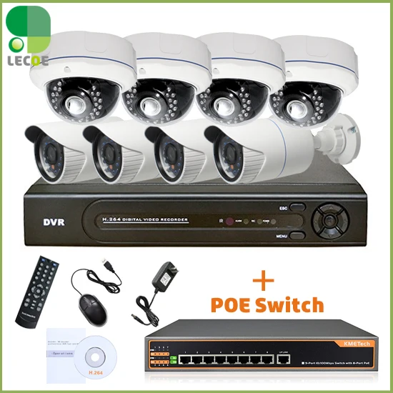 8Ch Network POE Video Security System (NVR Kit)- 8 1MP POE Weatherproof IP Cameras 65ft Night Vision,2TB HDD +8 port POE Switch 8Ch Network POE Video Security System (NVR Kit)- 8 1MP POE Weatherproof IP Cameras 65ft Night Vision,2TB HDD +8 port POE Switch