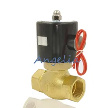 AC220V DC24V G" US-25 Электрический электромагнитный клапан латунь высокая температура паровой клапан нормально закрытый NC