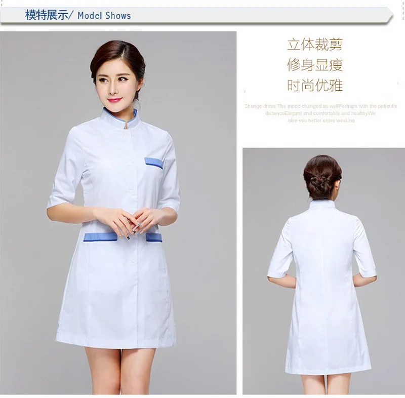 Ladies Medical Robe Medical lab coat Hospital Doctor Slim Multicolour Nurse Uniform medical gown Overalls medical uniforms