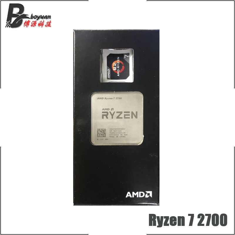 

AMD Ryzen 7 2700 R7 2700 3.2 GHz Eight-Core Sinteen-Thread CPU Processor L3=16M 65W YD2700BBM88AF Socket AM4 New and with fan