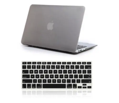 Матовый Жесткий Чехол для ноутбука+ чехол для клавиатуры Macbook Air 11 13 Pro retina 12 13 15 16 Touch Bar 13 15 дюймов - Цвет: Gray