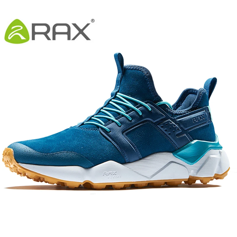 RAX 2018 Мужская зимняя замшевая кожаная амортизирующая походная обувь