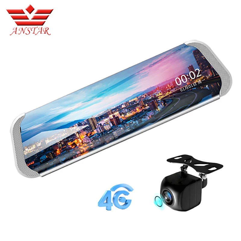 

ANSTAR 4G Android Car DVR HD 1080P Mirror Recorder Dash Cam ADAS Rear View Camera 10''GPS Dvr Mirror Video Registrator Dual Lens