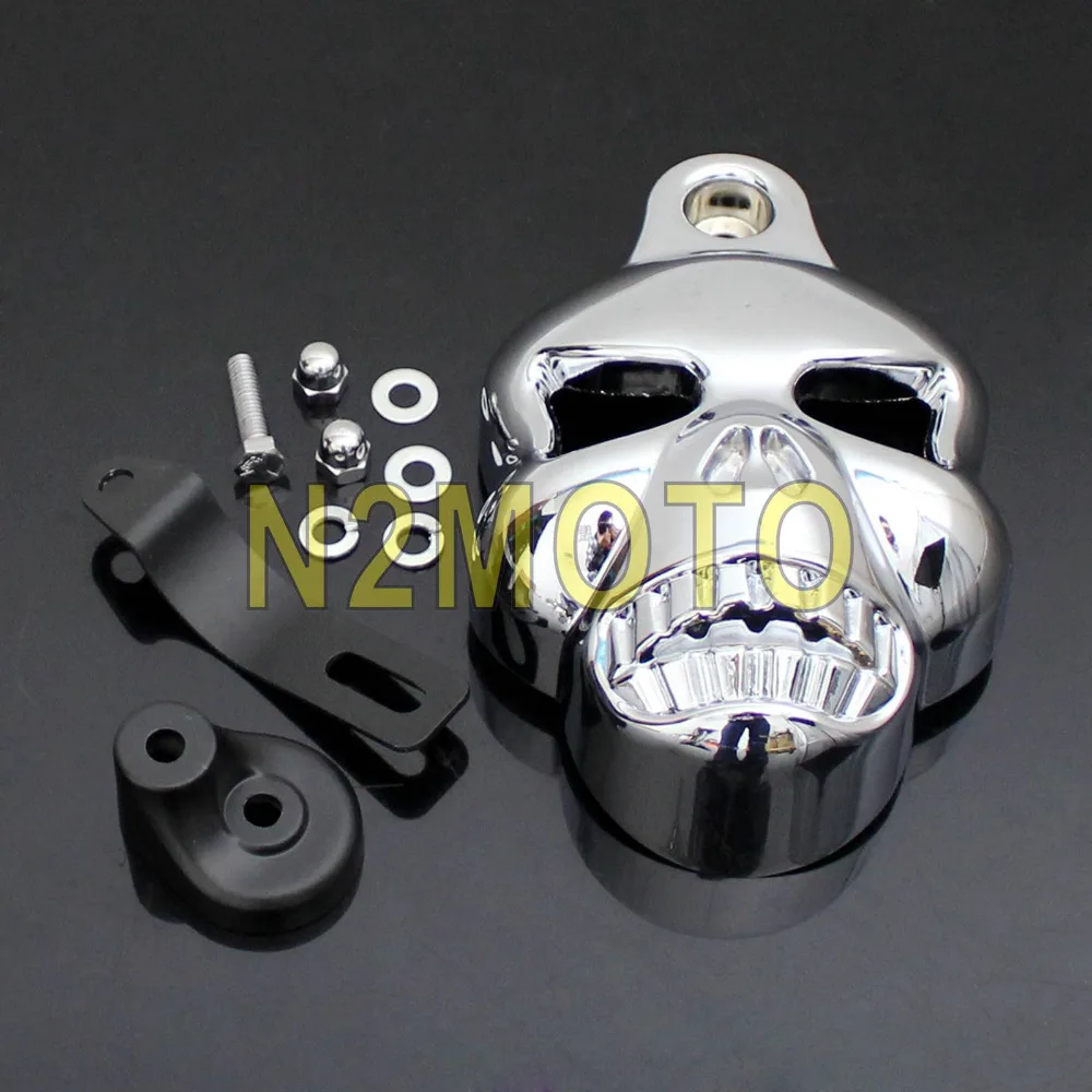 Buy Billet Aluminum Motorcycle Skull Cowbell Horn