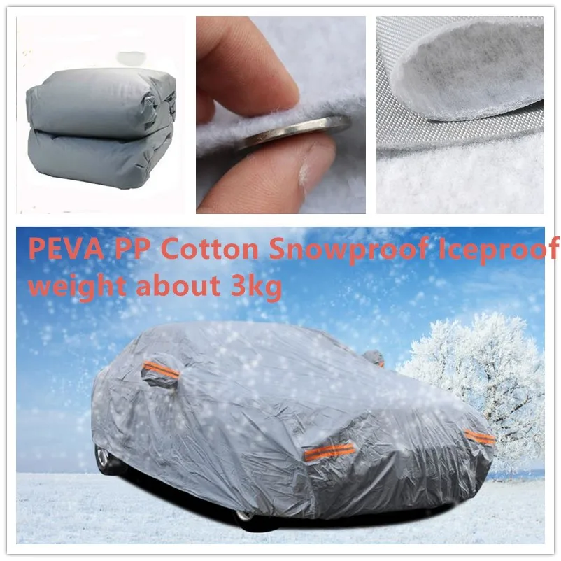  Universal Sedan SUV Car Cover PEVA Cotton Double Layer Waterproof Rain Snow UV Dust Protective Outd