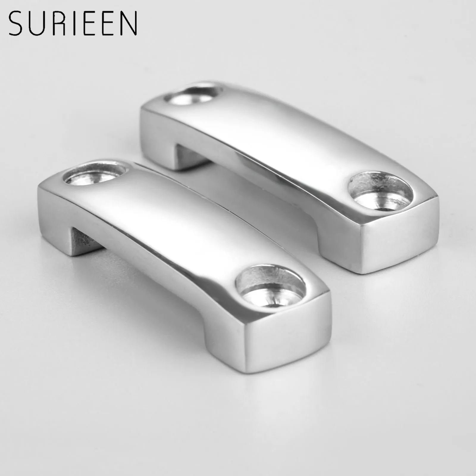 2 Pcs Stainless Steel 1.92 Inch Battery And Cargo Tie Down Strap Mounting Saddles Connect Fit 1.12 Inch Straps For Marine Boats