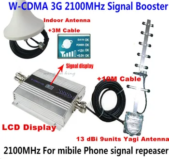

13dbi yagi+ LCD display 3G repeater full set! cell phone WCDMA/ 3g 2100mhz SIGNAL BOOSTER REPEATER WCDMA SIGNAL AMPLIFIER