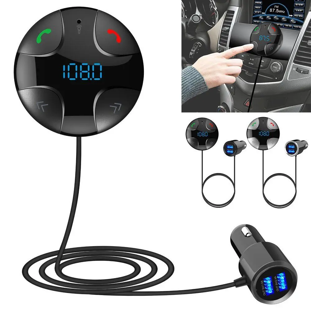 

2018 Bluetooth 4.2 Wireless Car FM Transmitter MP3 Player USB Charger Kit Handsfree Calling CSL88