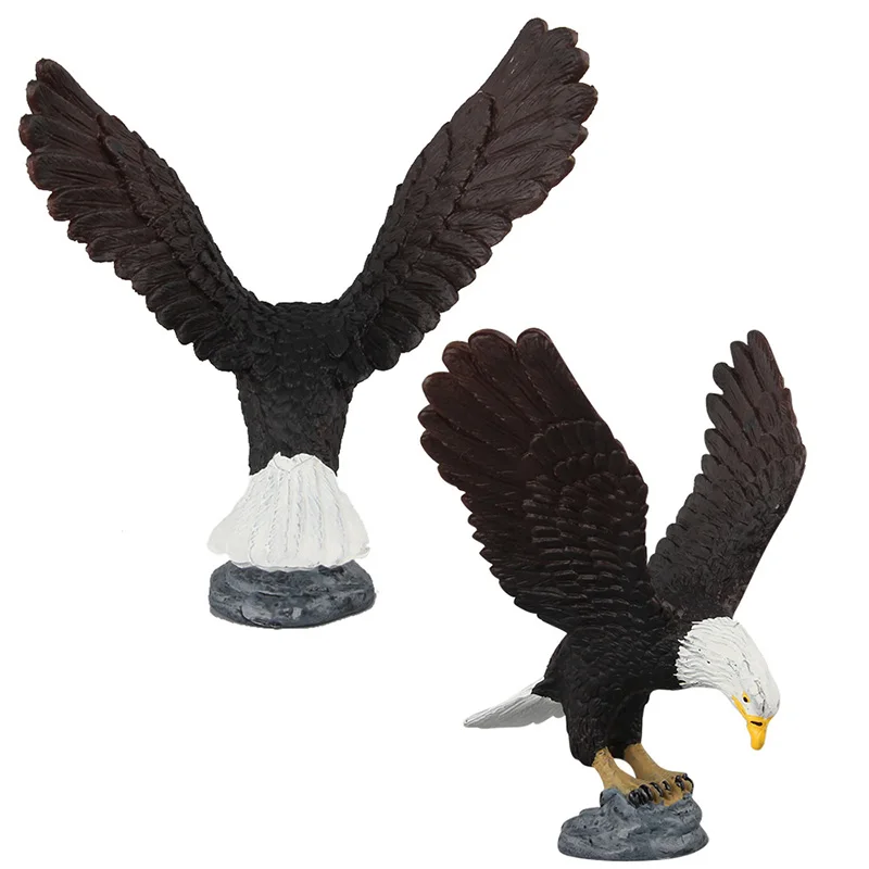4 Kidns Simulation White-headed Eagle/Owl Animal Figure Collectible Toys Raptor Animal Action Figures Kids Plastic Cement Toys