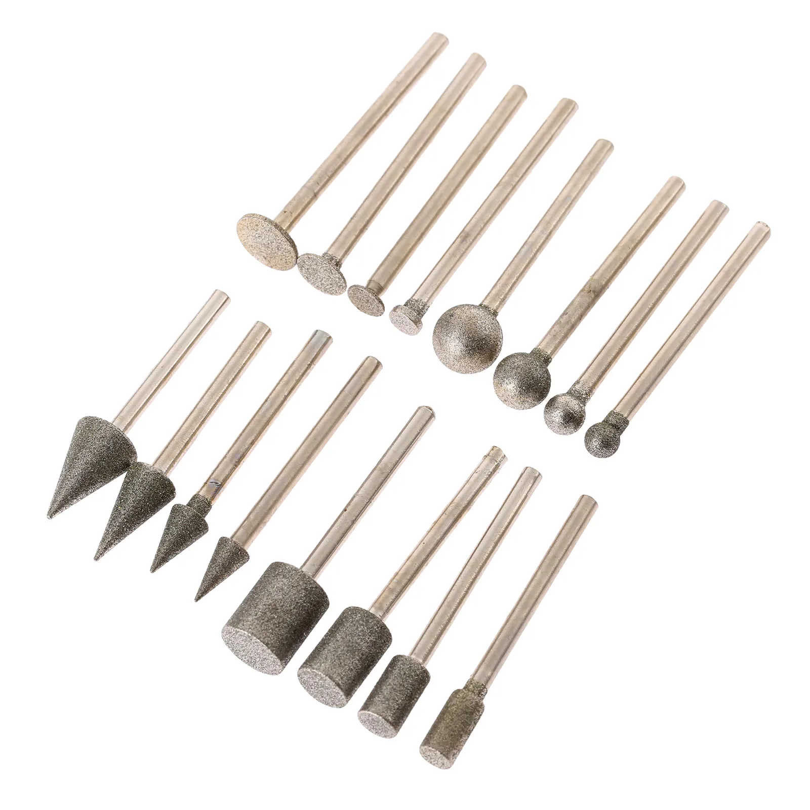 Buy 5Pcs 3mm Shank Diamond Grinding Burr Drill Bits