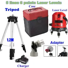 5 линий 6 точек 360 градусов самонивелирующийся перекрестный лазерный уровень со штативом лазерный нивелир лазерные инструменты