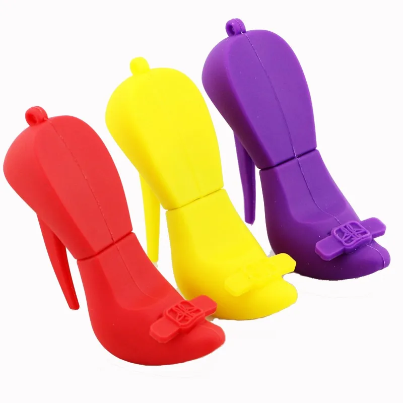 

New Arrival Cartoon High Heels Shape USB Flash Drive Memory Stick Pen Drive REAL 4GB 8GB 16GB 32GB 64GB pendrive gift