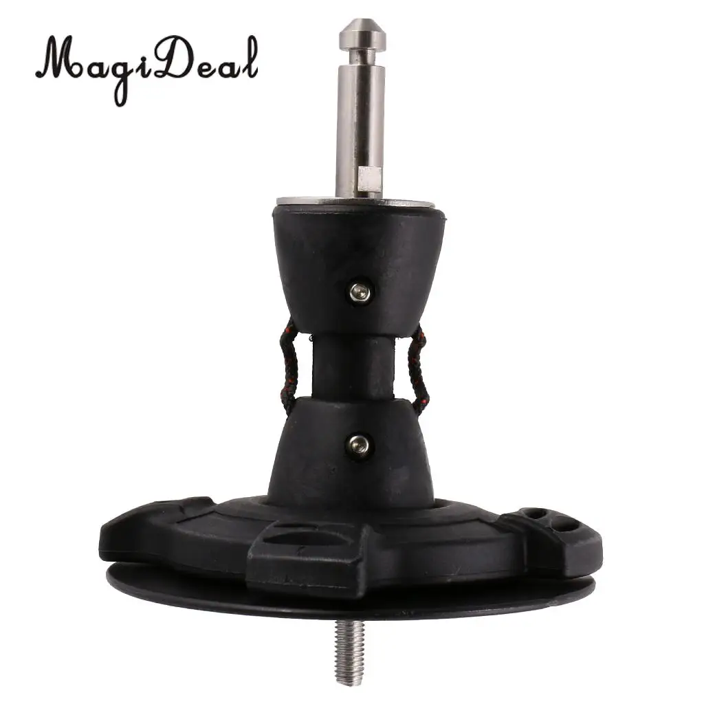 

MagiDeal Black Surfing Windsurfing Windsurf Board One-Bolt Tendon Joint Mast 360 Degree Swivel Base With Four finger Ribs Acce