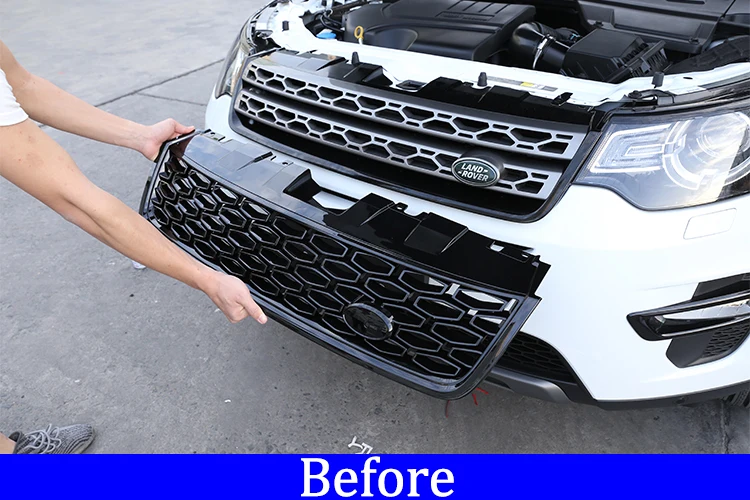 Черный глянцевый сетчатый решетчатый каркас украшения аксессуары отделка для Land Rover Дискавери Спорт- запасные части