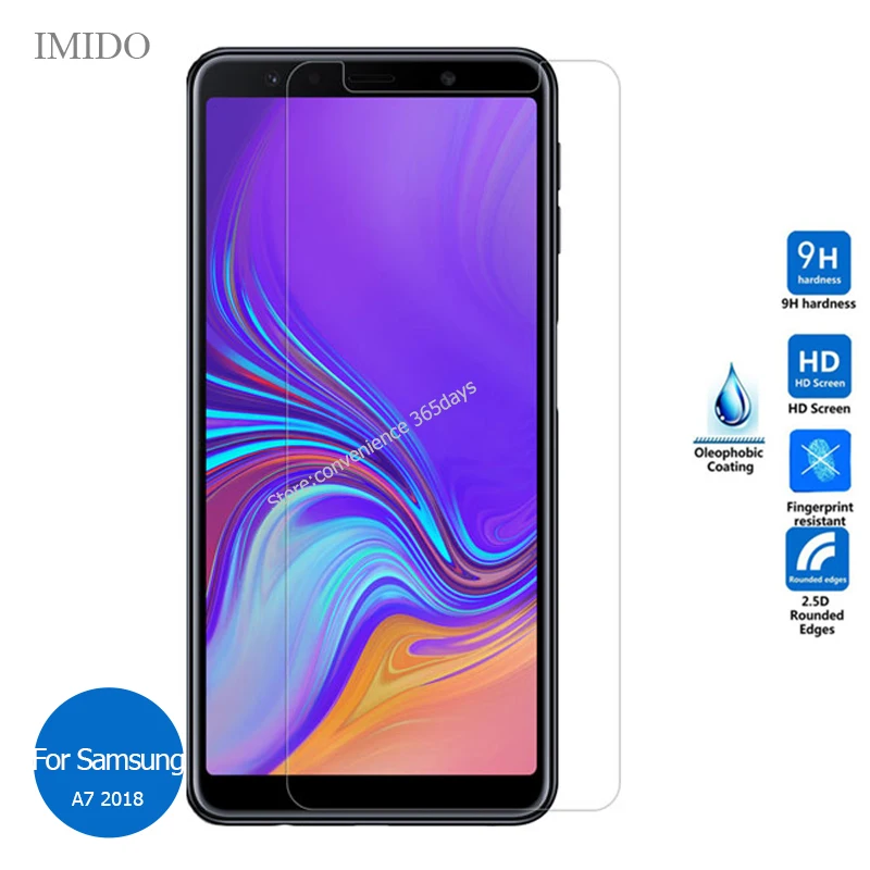 

Tempered Glass For Samsung Galaxy A6 Plus A7 A8 2018 A9 Star Lite Screen Protector 2.5 Safety Protective Film On A 6 7 8 9