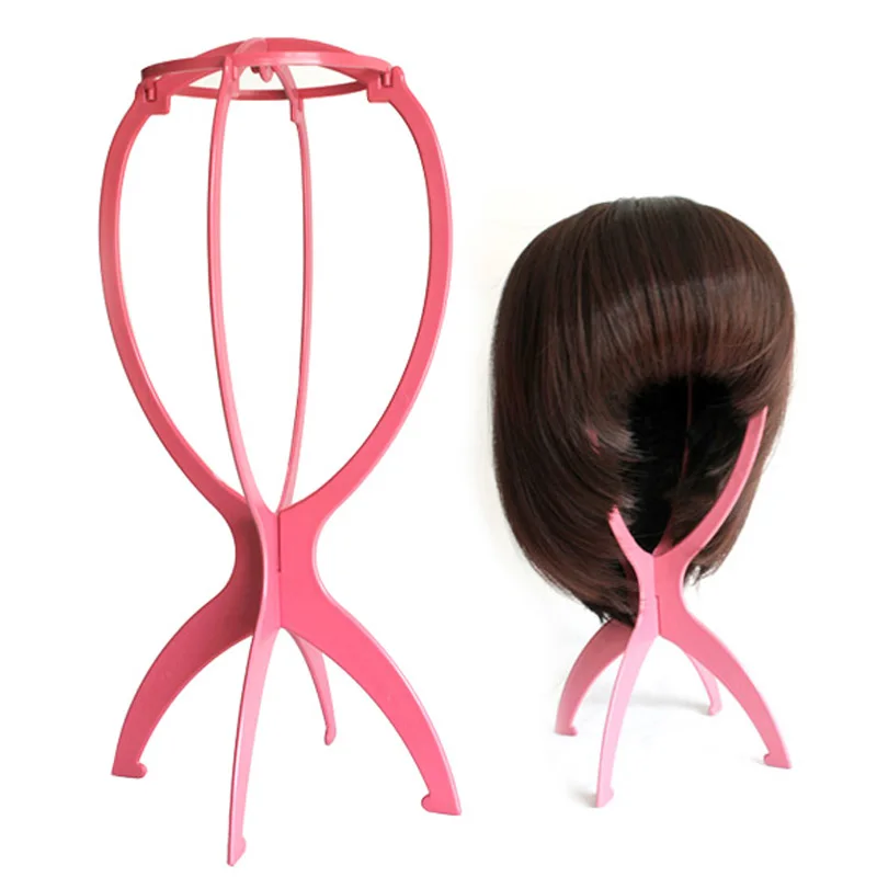Plastic Stable Folding Wig Hair Hat Cap Durable Stand Holder Display Accessories MSI-19 | Шиньоны и парики