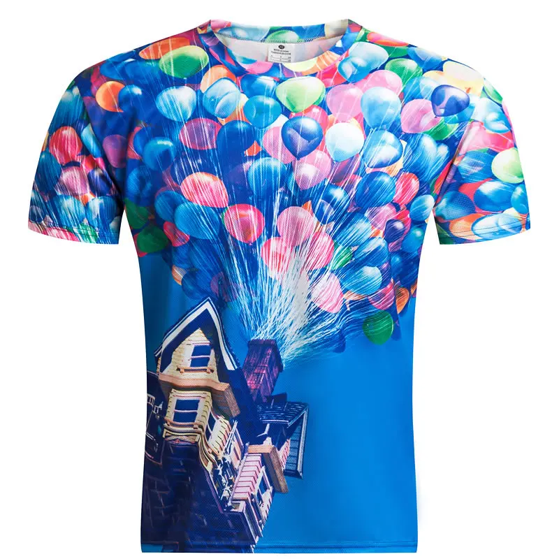 Summer Brand Clothing 3D Print T Shirts Fashion Personality balloon