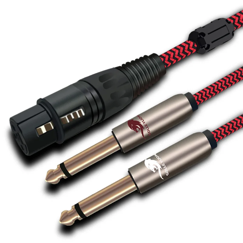 Hi Fi XLR Сделано в Китае разветвитель аудио кабель регулярные 3 Pin Женский двойной 6 35