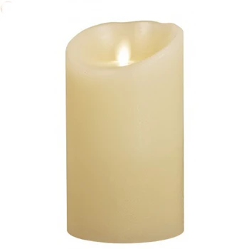 

Ksperway Flameless LED Moving Wick Candles with Remote for Home or Holidays Decor 3.5"x 7" Ivory White