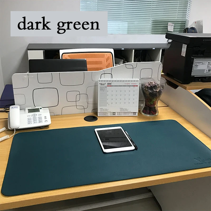 80*40 офисный стол коврик для мыши мягкий удобный кожаный коврик для мыши большой многоцветной ПК Ноутбук игровой коврик для мыши - Цвет: Dark Green