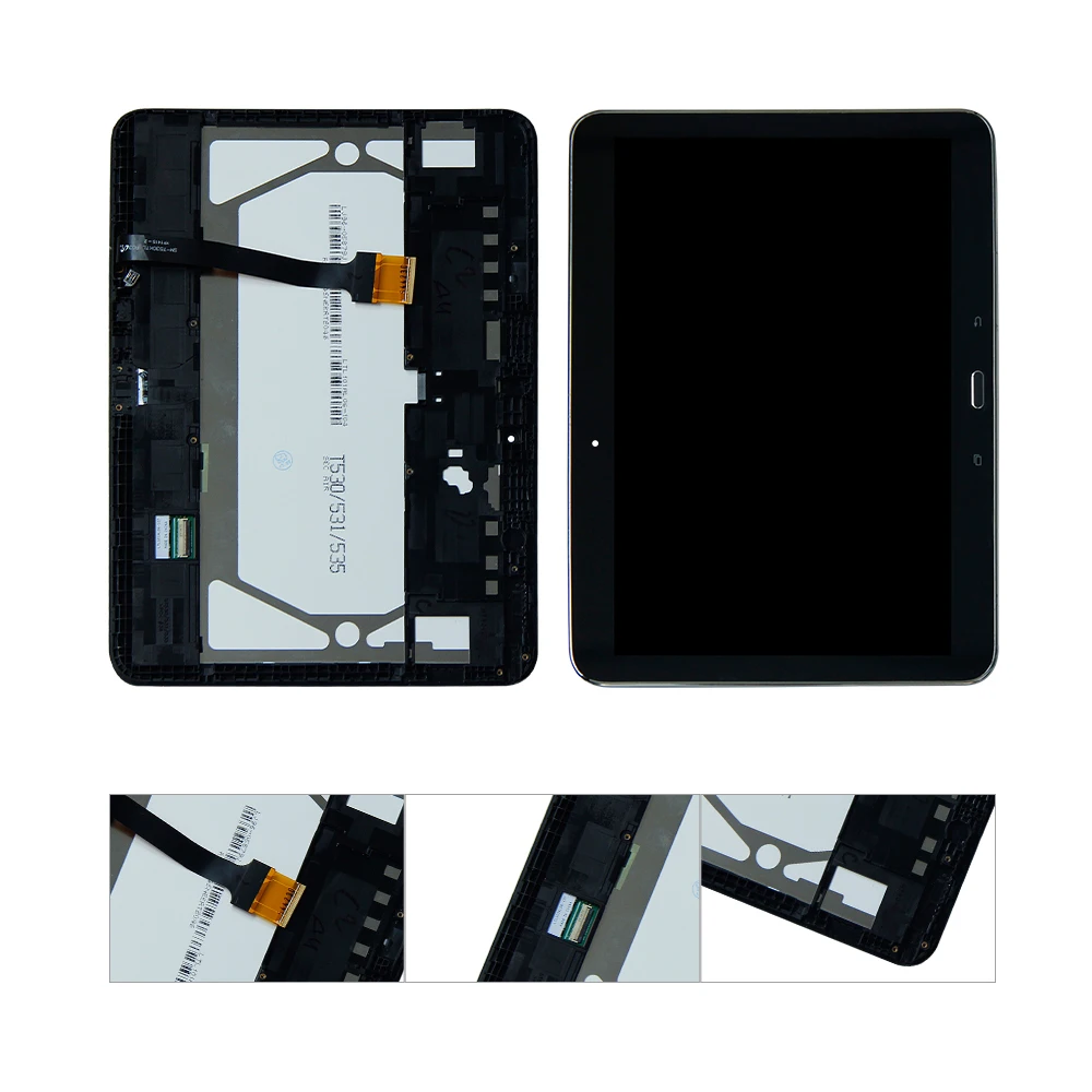 Для Samsung Galaxy Tab 4 10.1 sm-t530 ЖК-дисплей Дисплей Сенсорный экран планшета Ассамблеи Замена с Рамки