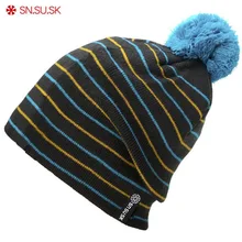Полосатые шапки для волос Зимние модные теплые шерстяные шапки для сноуборда Мужчины Женщины Шапочка Лыжная шапка
