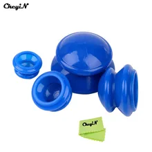 Высокое качество 4 шт. чашки Премиум прозрачный набор силиконовых банок китайский терапия целлюлита Медицинский Вакуумный силиконовые массажные чашки S36