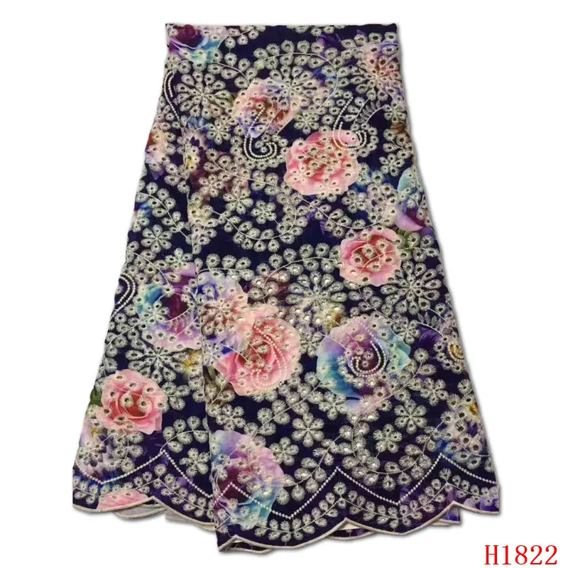 

African Lace Fabric 2019 Nigerian Laces Fabric Bridal High Quality French Tulle Lace Fabric For Wedding Party HJ1822-1