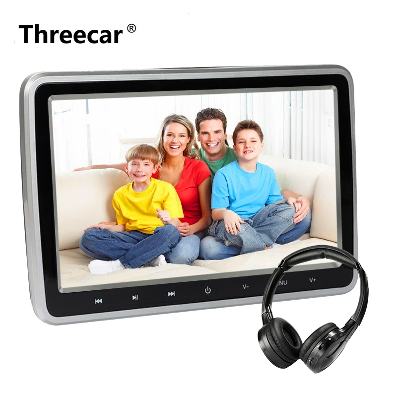 

1024x600 10" HD Car Monitor LCD Screen Car Headrest Monitor Display Digital DVD Audio Video Player With USB/SD/HDMI/IR/FM/Game