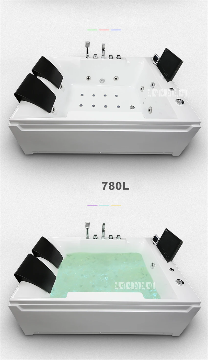 SR5D026 Двойная ванна Бытовая термостатическая нагревательная серфинговая массажная ванна умная акриловая ванна+ Водонепроницаемая wifi tv 110 В/220 В